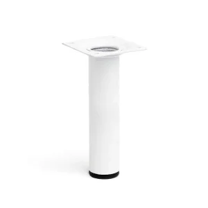 Pé Cilíndrico de Aço. Cor Branco. Mod. 401g. Medi.