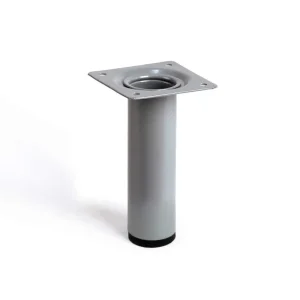 Pé Cilíndrico de Aço. Cor Cromado Mate Mod. 401g..
