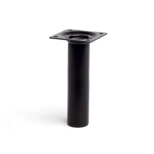 Pé Cilíndrico de Aço. Cor Preto Mod. 401g. Medida.
