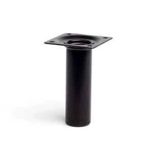 Pé Cilíndrico de Aço. Cor Preto Mod. 401g. Medida.