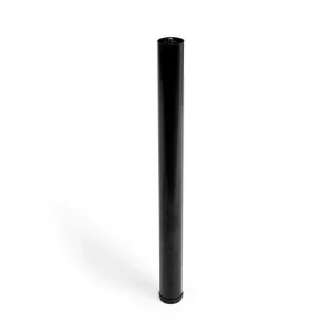 Pé Cilíndrico Regulável em Aço. Cor Preto. Mod. 4.