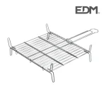 Grelha Dupla com Pes 35x35cm Edm - 2 Lados