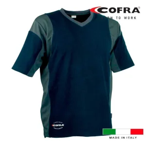 T-Shirt Cofra Java Azul Marinho/Cinzento - Tam. M