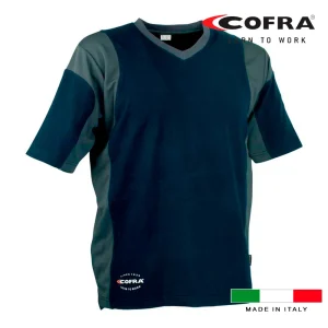 T-Shirt Cofra Java Azul Marinho/Cinzento - Tam. L
