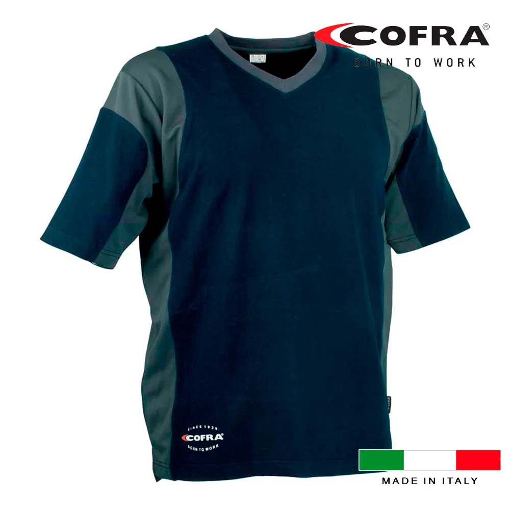 T-Shirt Cofra Java Azul Marinho/Cinzento - Tam. L