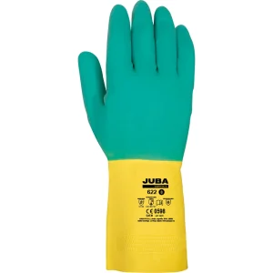 Luva de Trabalho de Látex Duas Cores Tamanho 6