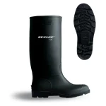 Galochas em Pvc Tamanho 45 Cano Alto Preta Dunlop