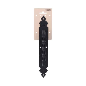 Maçaneta de Porta Forjada Preta de 275mm em Cartã.