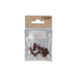 Pack 6un Limitador Armário 2 Pontas 7x18 Castanho