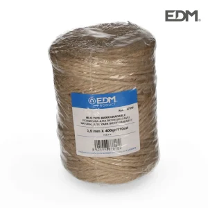 Fio Natural Jute Biodegradavel 3 com Bobina 400g/1