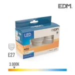 Kit 3 Lâmpadas Esfericas LED E27 5w 400lm 3200k Lu