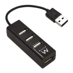 Hub Usb Ewent Ew1123 4 Portas Usb 2.0 Preto