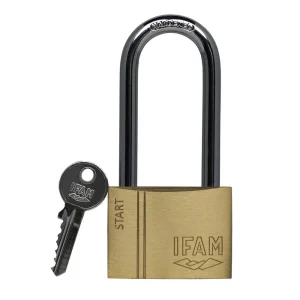 Cadeado com Chave Ifam Sr50al Comprido Latão Aço .