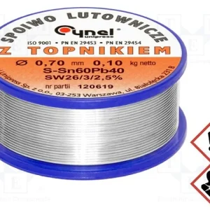 Arame de Solda. Sn60pb40. 0.7mm. 0.1kg. com Chumb.