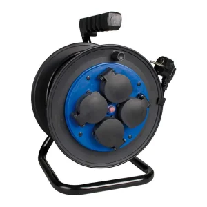 Enrolador de Cabo 50m 3x1,5 com 4 Tomadas Bipolar.