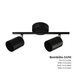 Armadura 2 Elementos Gu-10 Preta Edm