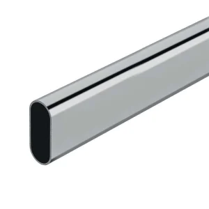 Varão Armário Oval Cromado 200cm Stor Planet