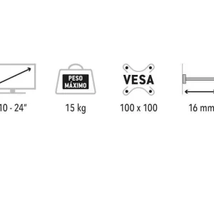 Suporte para Tv Led/Tft de 10 a 24