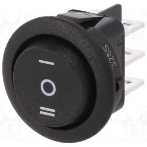 Rocker, Dp3t, Pos: 3, On-Off-On, 10a/250vac, Pret.