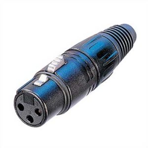 Ficha Xlr Femea 3 Pinos Niquel Neutrik