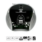 Rádio Fm Estéreo Portátil com Leitor de Cd Preto/