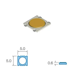SW037 Pulsador smd 5x5x0.6mm 4 pinos