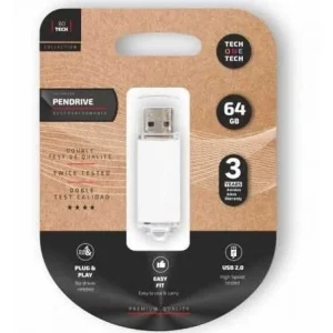 Pendrive 64gb Tech One Tech Basic Usb 2.0/ Branco