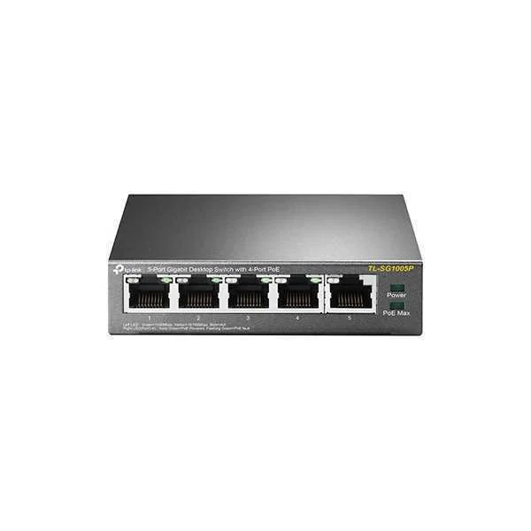 Switch Tp-Link Tl-Sg1005p 5 Portas Gigabit Unmana.