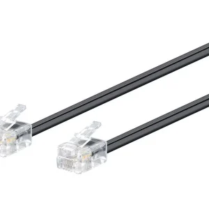 Rj11 6v/4c Macho - Conexão Modular Macho. Preto