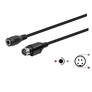 Cabo Adaptador Alimentação Dc Fêmea - Din 4p Macho