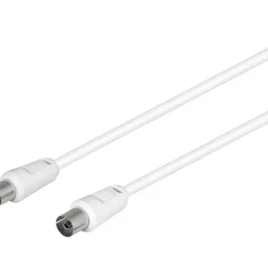 Cabo de Antena Macho para Femea Branco 1.5m