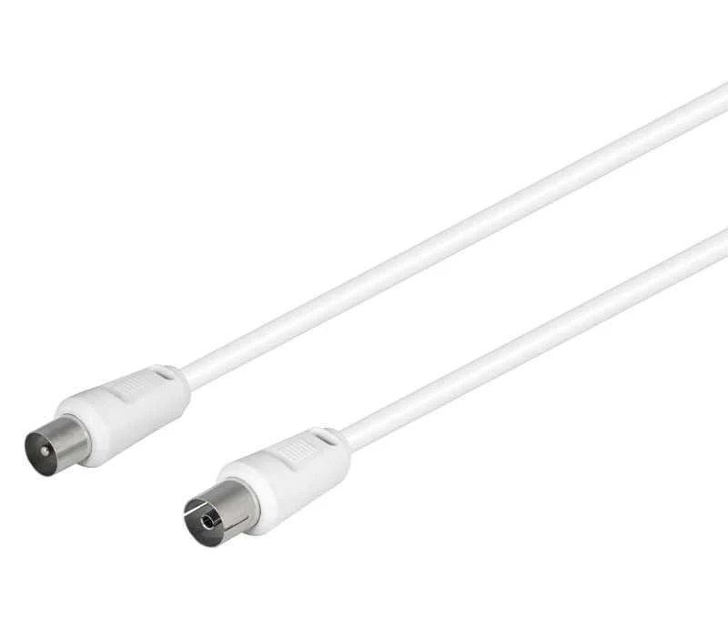 Cabo de Antena Macho para Femea Branco 1.5m