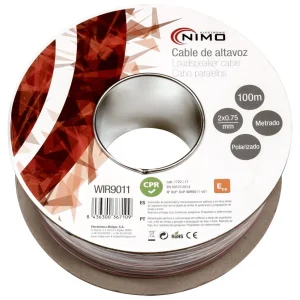 Cabo Coluna Paralelo 2x0.75mm Preto/Vermelho 100m