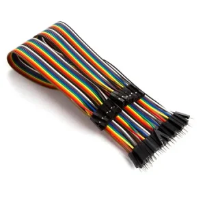 Fio Jumper Macho-Fêmea 40 Pinos 15 Cm (Cabo Plano)