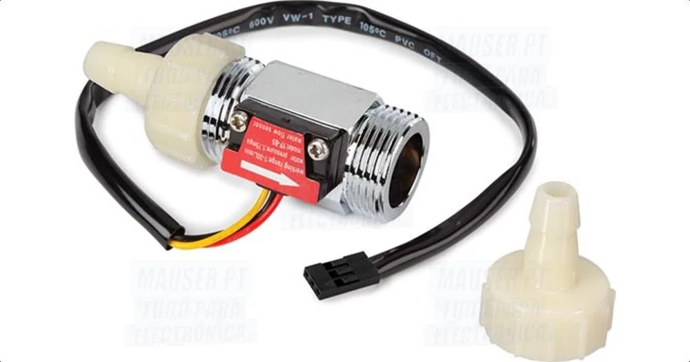 WPSE470 Sensor de caudal de água, módulo, 4,7-15 VDC, gama de medição 1-30 litros/minuto, metal