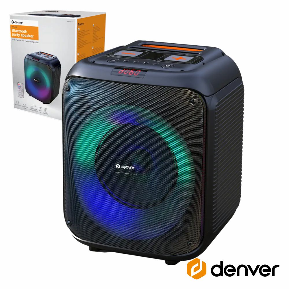 Coluna Amplificada 6.5" 200W Bluetooth Bat/USB/AUX/SD DENVER