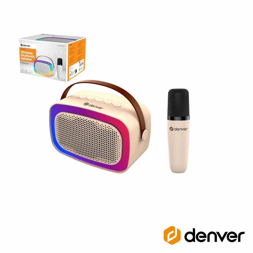 Coluna Bluetooth Portátil C/ Micro 100W AUX/USB/SD/BT DENVER