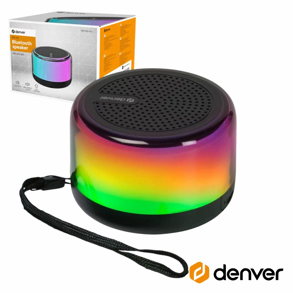 Coluna Bluetooth Portátil 30W RGB/Micro SD/TWS DENVER