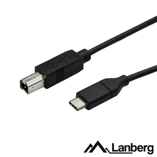 CA-USBA-14CC-0018B Cabo USB-C 2.0 macho / USB-B macho c/ 1,80mts. LANBERG