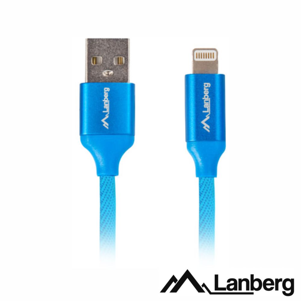 Cabo USB-A 2.0 Macho / Lightning 8P Macho 1.8m Preto LANBERG