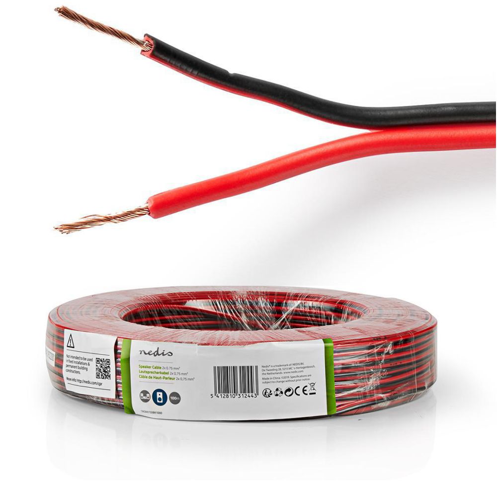 CAGW0500BK1000 FIO DE COLUNA VERMELHO / PRETO 2x0,50 mm