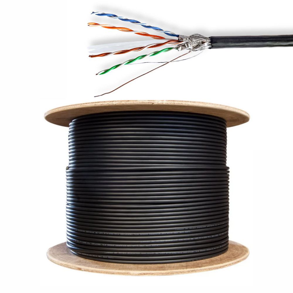 Cabo FTP CAT6 4x2xaWg23 Rígido 305m Preto