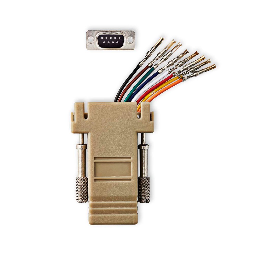 FICHA ADAPTADORA RJ45  / D 9P MACHO