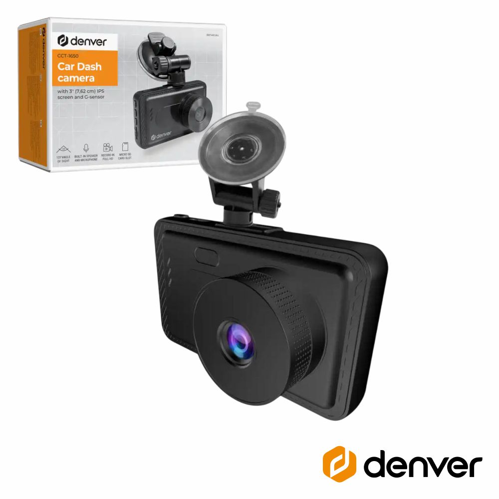 Câmara Vigilância HD 5MP P/ Auto IPS 3" 120º DENVER