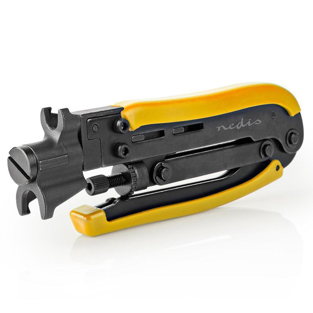 CSGG49530YE Alicate Cravar Fichas F de Compressão p/ RG59, RG58, RG6, RG7, RG11