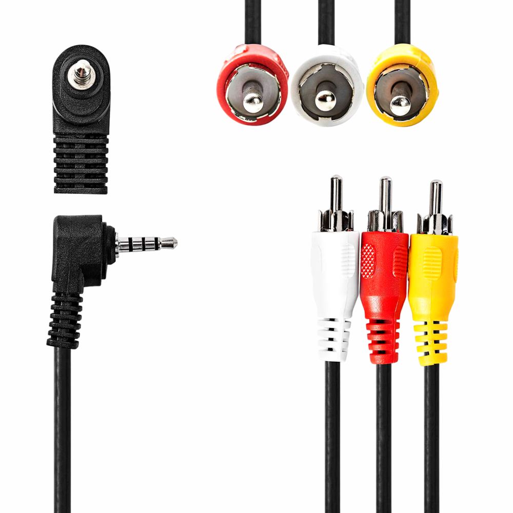 Cabo Jack 3.5mm Macho/ 3x RCA Macho 1m Preto NEDIS