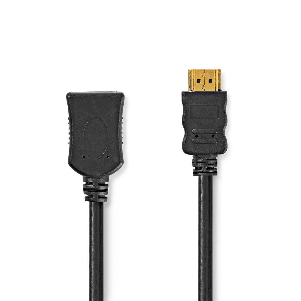 Cabo HDMI Dourado Macho / Fêmea 1.4 Preto 5M