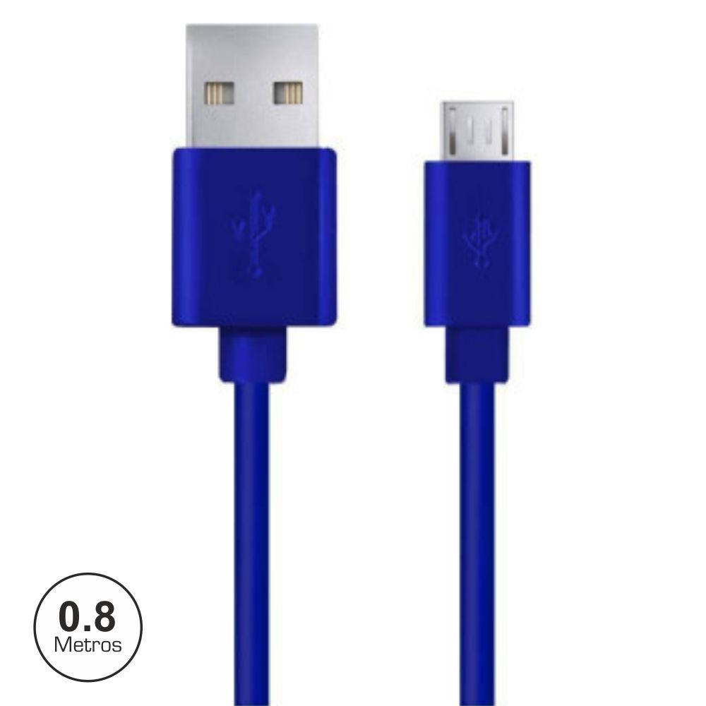 EB172B Cabo USB A / micro USB B 0.8m - azul -