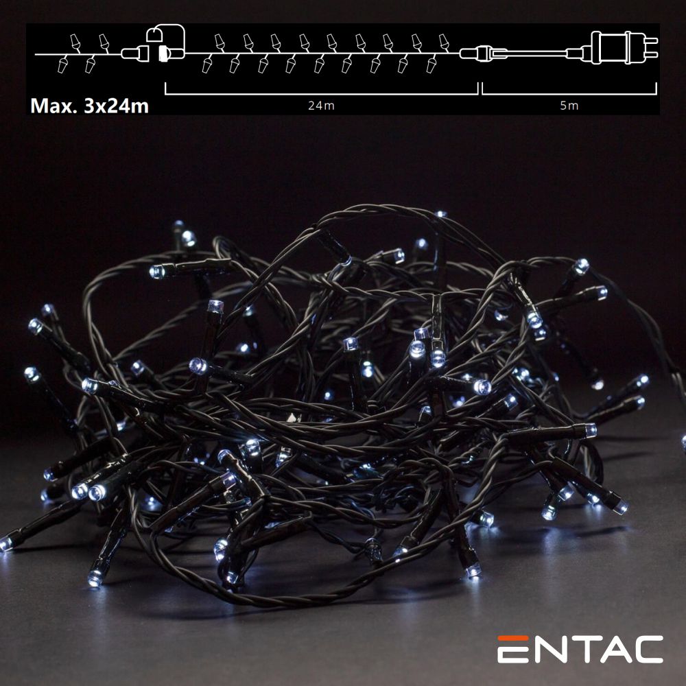 Grinalda 240 LEDs 6400K 24m C/ Alimentador ENTAC