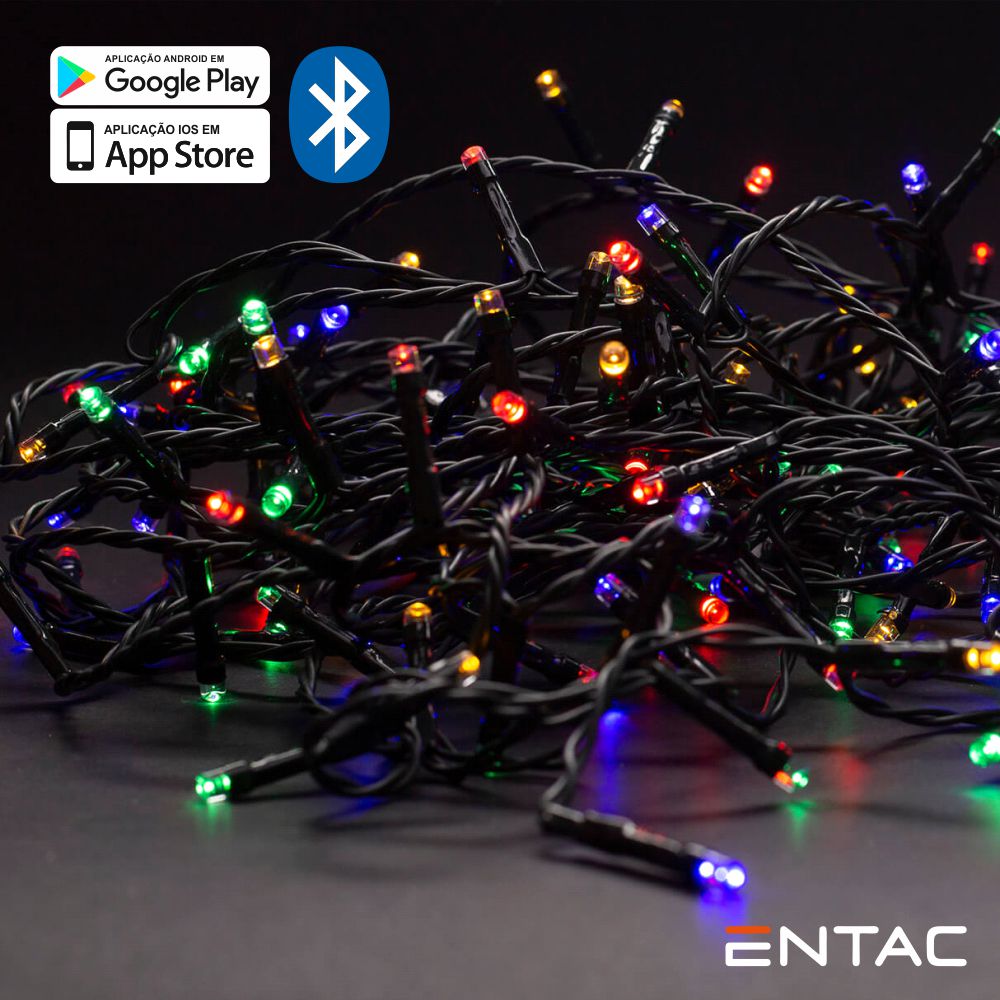 Grinalda 120 LEDS Multicor APP Bluetooth 220V 9mt